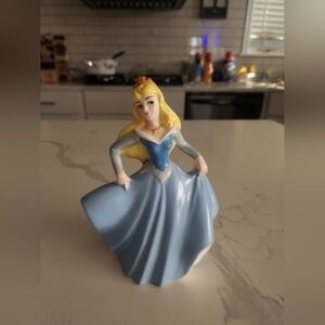 Disney Sleeping Beauty Princess Aurora Ceramic Figurine Blue Gown NWT